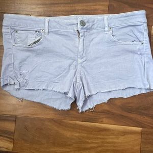Lavender cut off short shorts